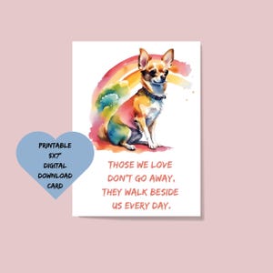 Beileidkarte für Chihuahua-Elternteile Trauerkarte für geliebte Tierbesitzer Beileidkarte für den Verlust des Hundes