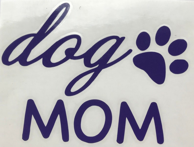 DOG LOVERS Purple Dog Mom ToteDog LoverClear Stadium BagDog MamaGift for Dog LoverWeekend BagPurple Dog Mom DecalDog Mom