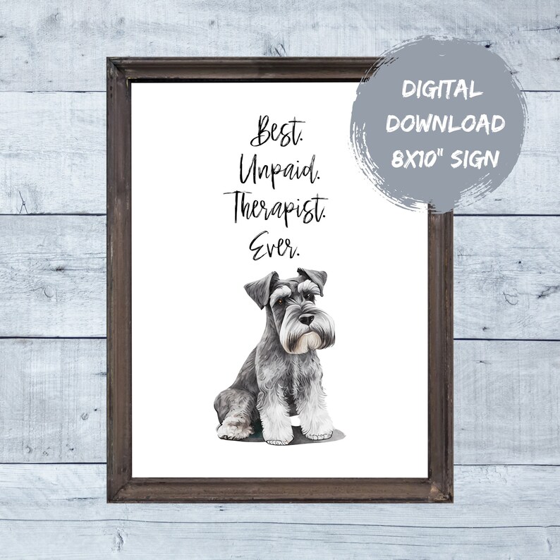 Schnauzer Printable Schnauzer Wall Art Schnauzer Lover Gift - Etsy