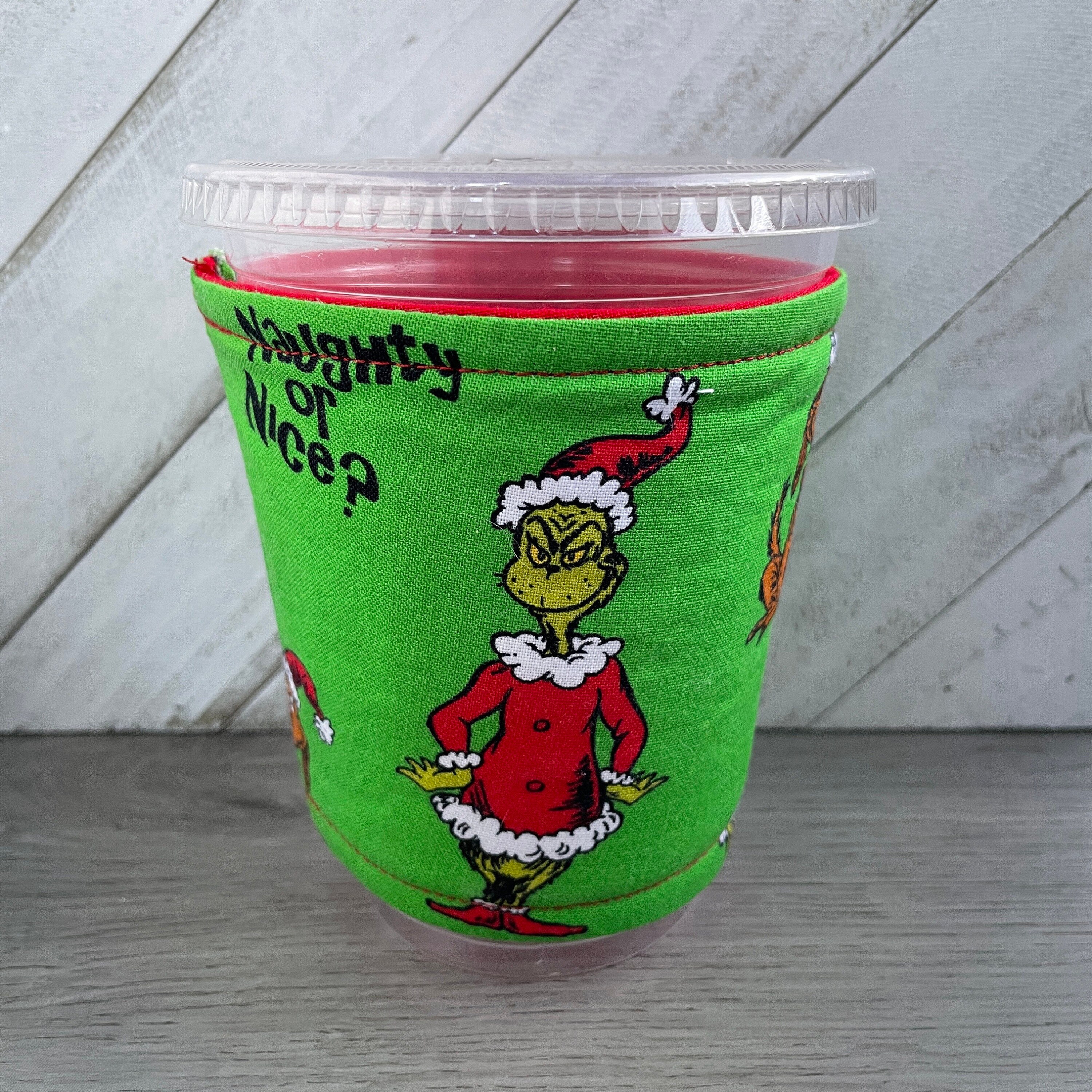 GRINCH Tumbler 16 Oz Glass Cup Grumpy Green Man Grinch Holiday Glass Cup  Christmas Grinch Glass Cup Bichota 