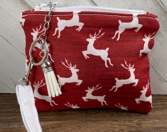 Bags & Purses Pouches & Coin Purses Personalised reindeer pouch/bag Christmas 