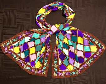 ヴィンテージ ダイアン フォン ファステンバーグ シルクスカーフ 花柄