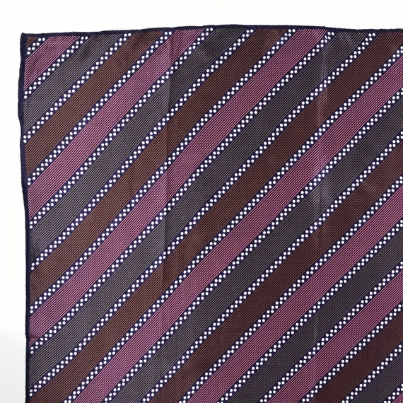 26” Square Vintage Scarf 100% Silk Purple Geometr… - image 3