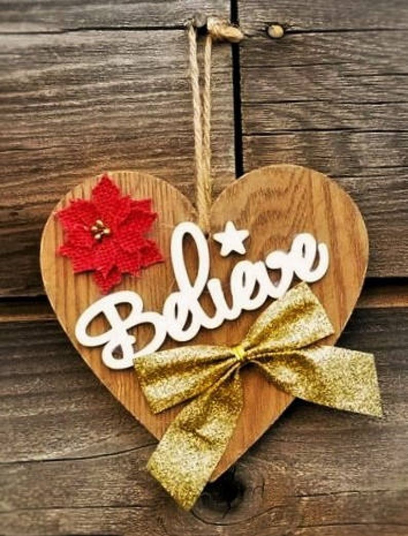 Handcrafted Christmas Wooden Ornaments! 3 Different Styles left