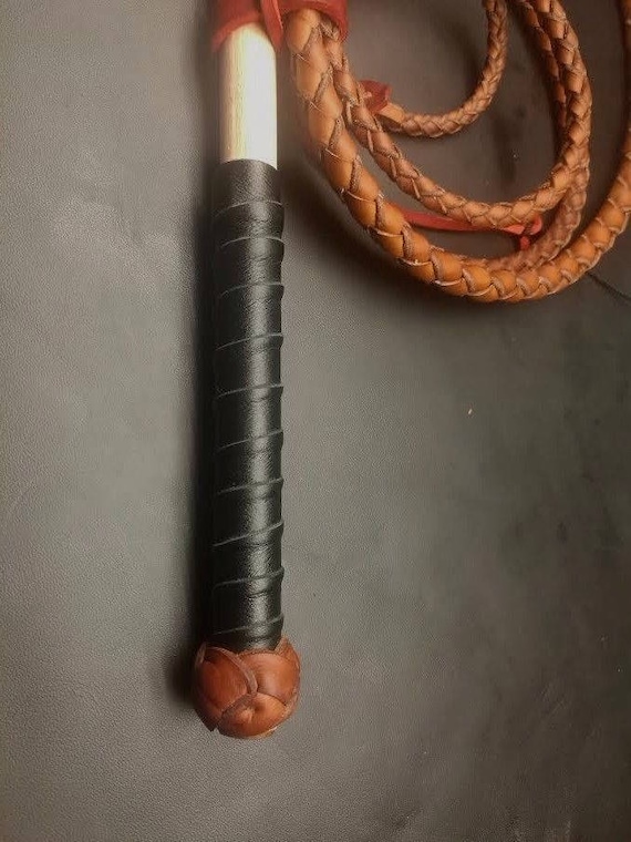 Bull Whip 04 feet long 16 strands Genuine Real Cow Leather