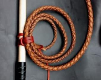 5ft Cow Whip with 6 Crackers