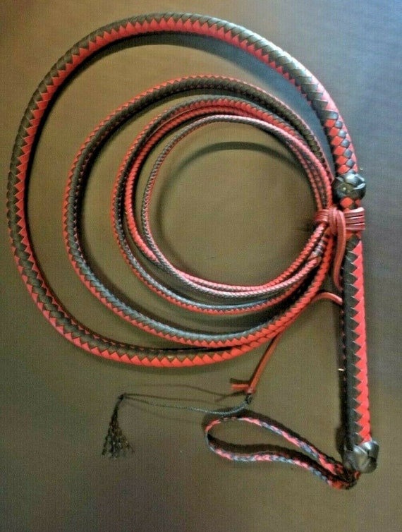 8ft 8 plait Bull Whip comes with Fall, Crackers and Leather Conditioner