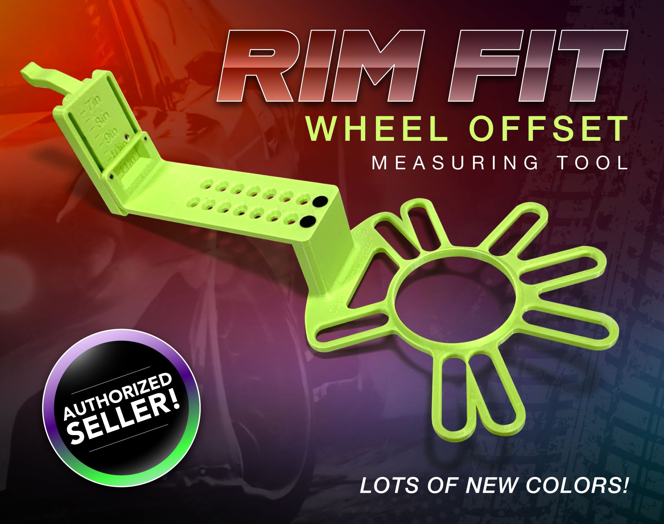 Car Parts & Accessories 3D Printed JDM Wheel Offset Measuring Tool