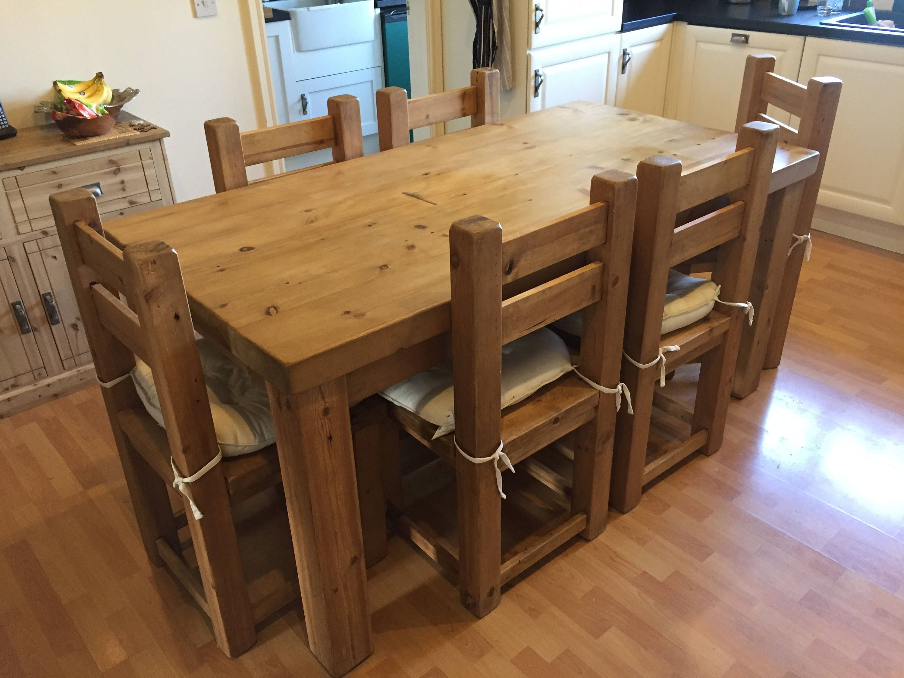 Farmhouse Pine Dining Table - Etsy