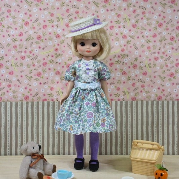 Betsy Mc Call dress set, knitting hat by formygirlsdesigns