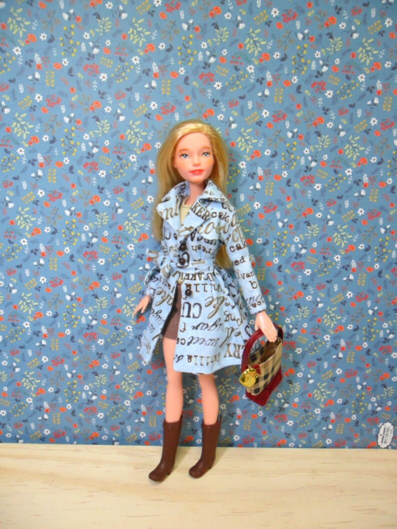 Long Trench Coat for doll 1/6 doll trench coat doll coat image 0