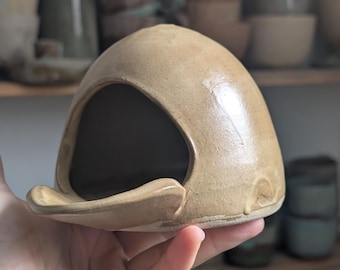 Handmade Ceramic Bird Feeder: Stoneware Pottery, Small Bird and chickadee Perch