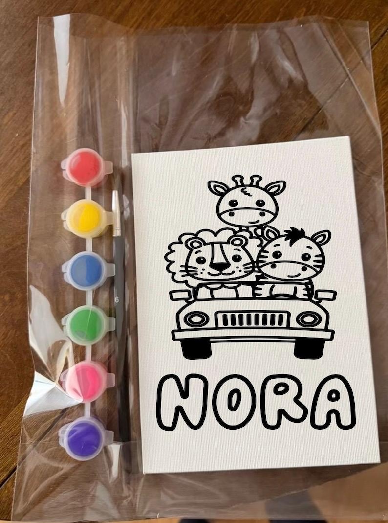 Kids Paint Your Own Canvas Kit, Party Favor Art Activity, DIY Painting ...