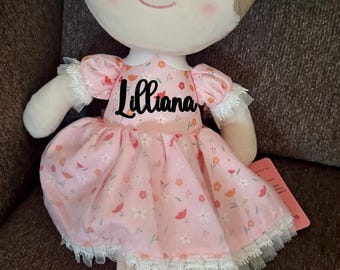 Poupée personnalisée, poupée de chiffon, première poupée