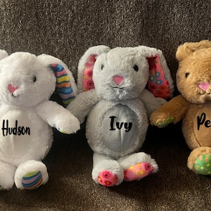 Personalized Easter plush bunny