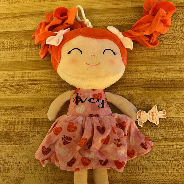 Personalized Valentine’s Day rag doll