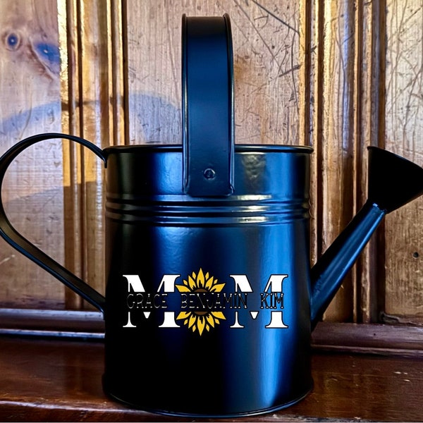 Personalized metal watering can