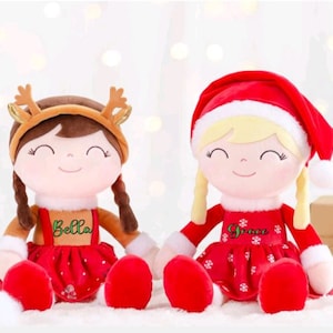 Personalized Rag Doll, Personalized Christmas Doll