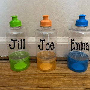 Personalized Kids Snack Water Bottle /Snack