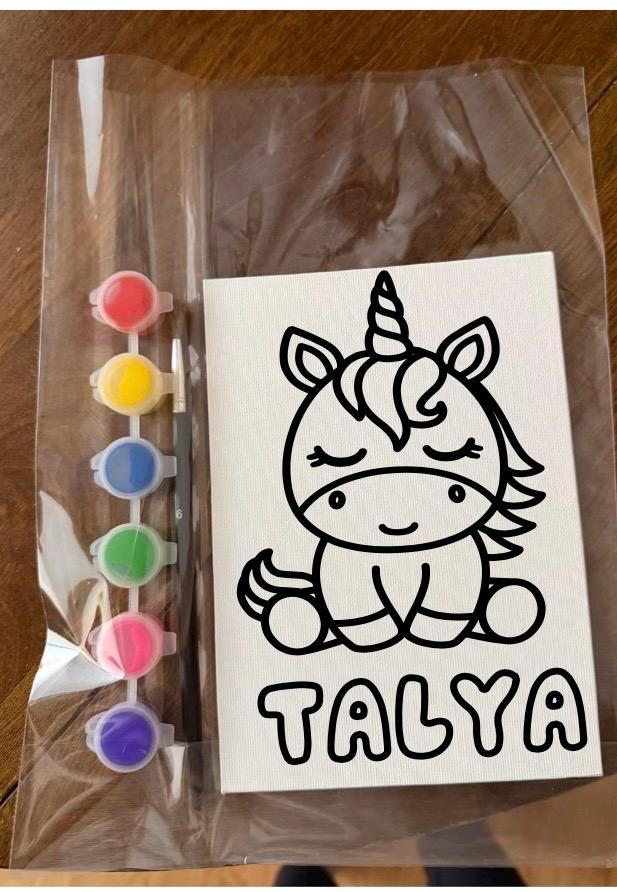 Kids Paint Your Own Canvas Kit, Party Favor Art Activity, DIY Painting ...