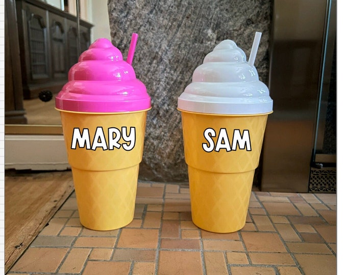 Personalized Jumbo Ice Cream Cone Tumbler Etsy