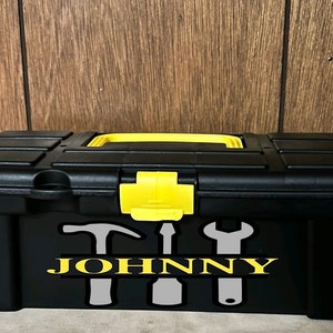 Personalized Tool box, construction theme tool box