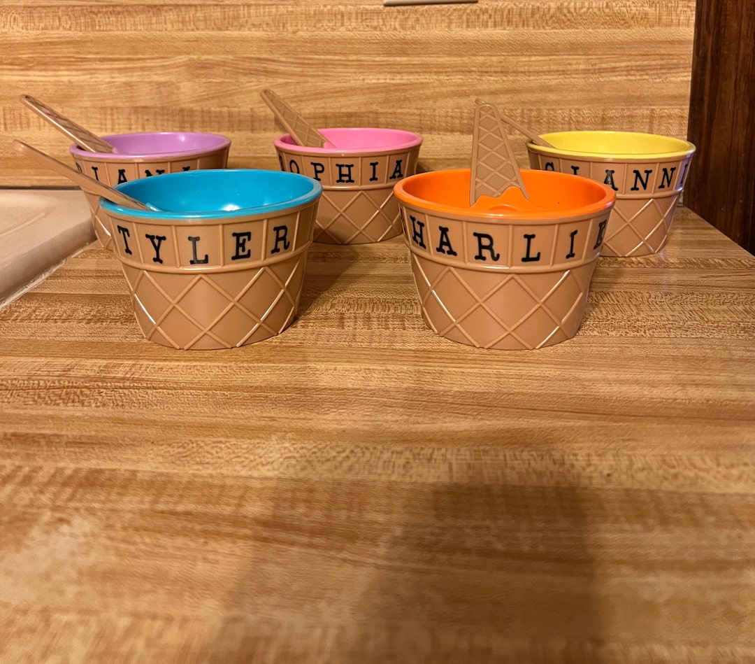 Personalized Ice Cream Bowl Etsy
