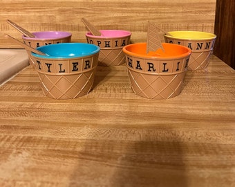 Personalized Ice cream bowl