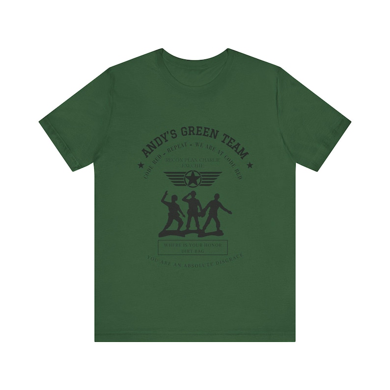 Toy Story ~ Andy's Army Men ~ Uniseks T-shirt afbeelding 2