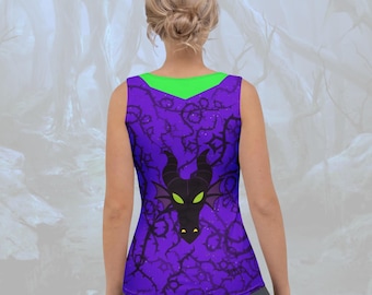 Maleficent Dragon Face / Sleeping Beauty Villain Long Tank Top *runDisney outfit*