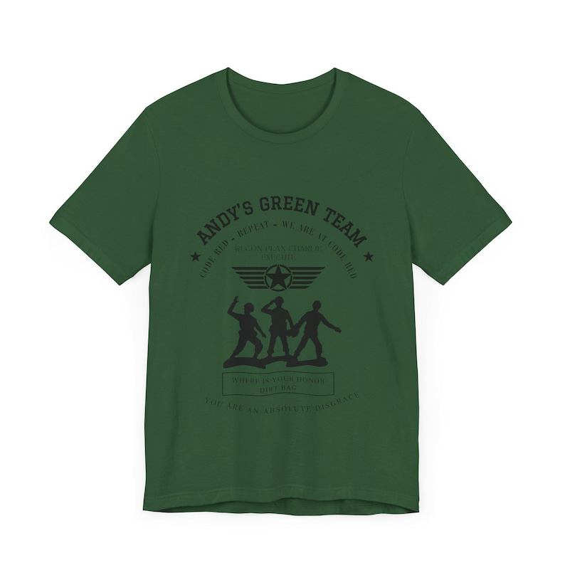 Toy Story ~ Andy's Army Men ~ Uniseks T-shirt afbeelding 3
