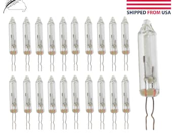 20x 12 Volt BARE Mini Birne Weihnachtslichter Ersatzbirnen 0,96 Watt, Für 10, 11 & 12 Count Baumspitzen Kränze