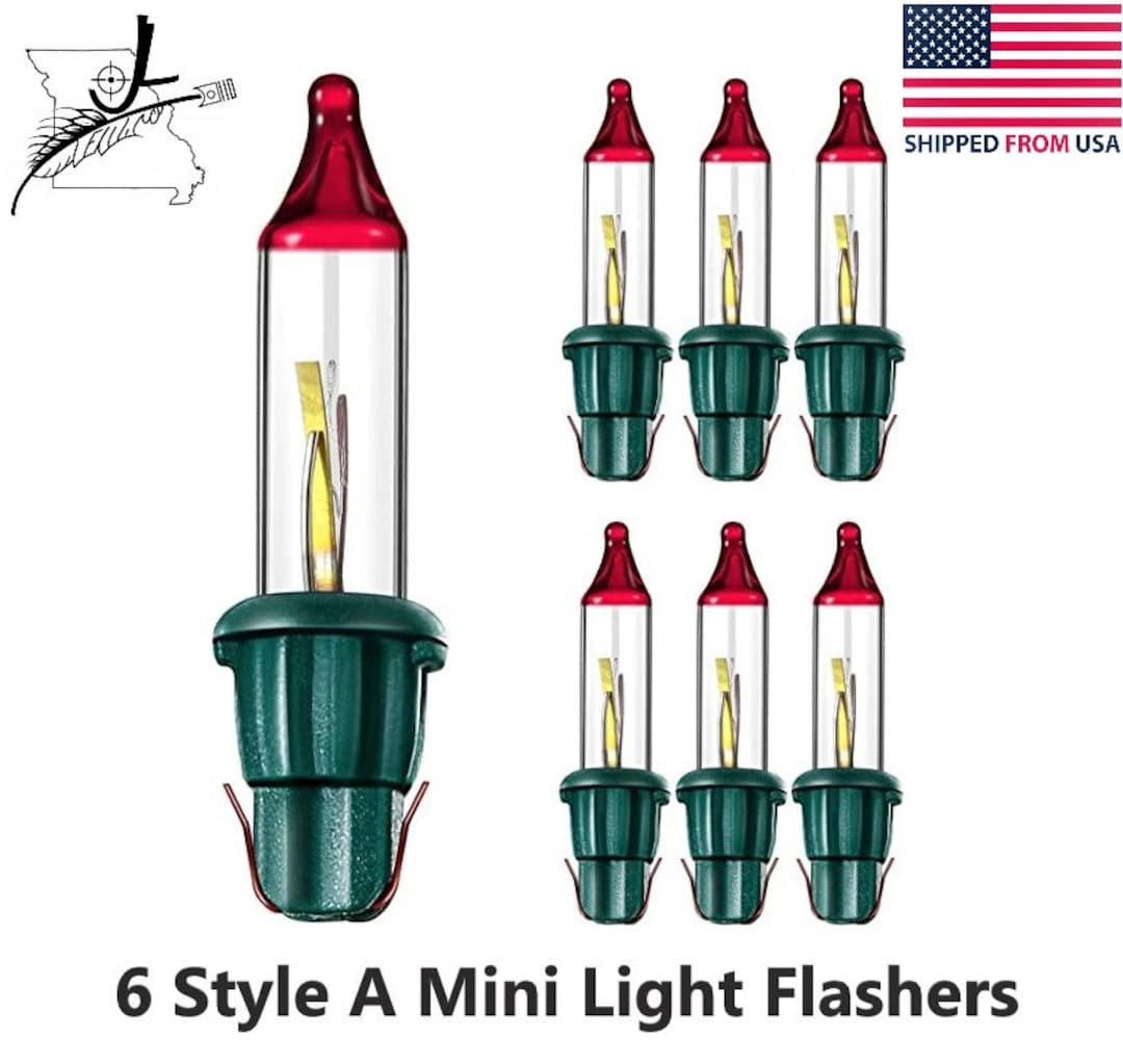 6 Style A Mini Bulb Flasher Flashers Christmas Tree Lights Replacement