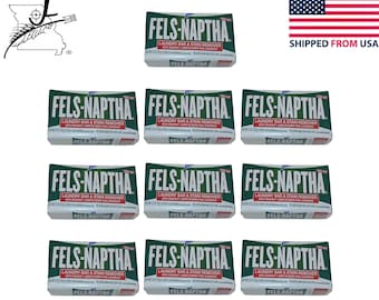 10x Zout Fels-Naptha Wäsche Seife Bar & Fleckenentferner 5 Unze Bars C-6