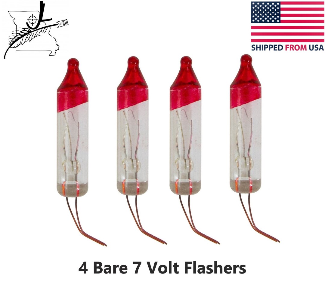 4x 7 Volt BARE Mini Bulb Flashers Christmas Lights Replacement Etsy
