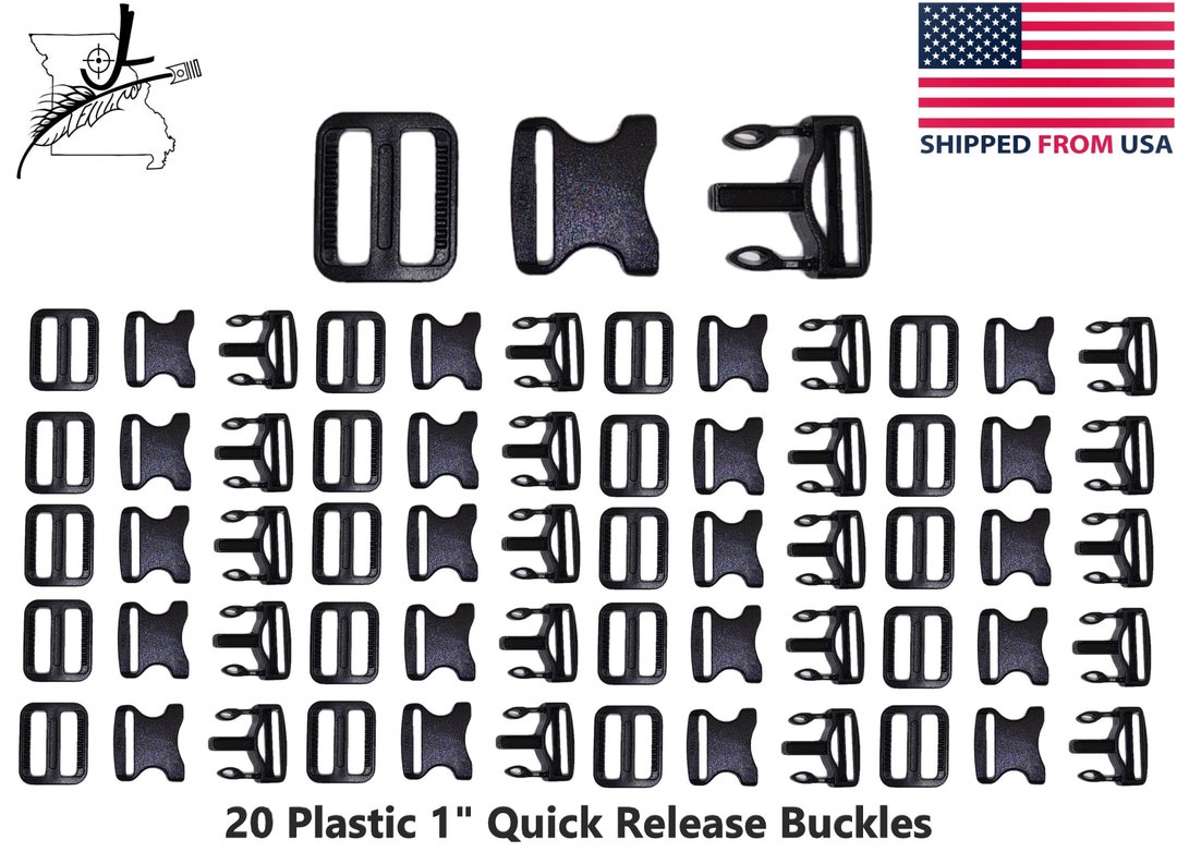 20x Plastic Quick Release Buckle Clip 1 Flat bing Parachute