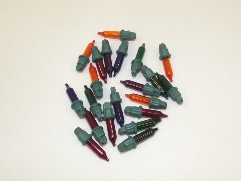 GE 20x Mini 2.5 Volt Mixed Color Christmas Light Bulbs Replacement Tree