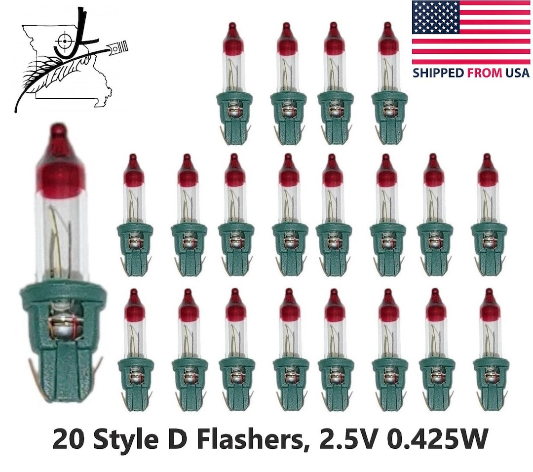 20 Style D Mini Bulb Flashers Christmas Tree Lights Etsy