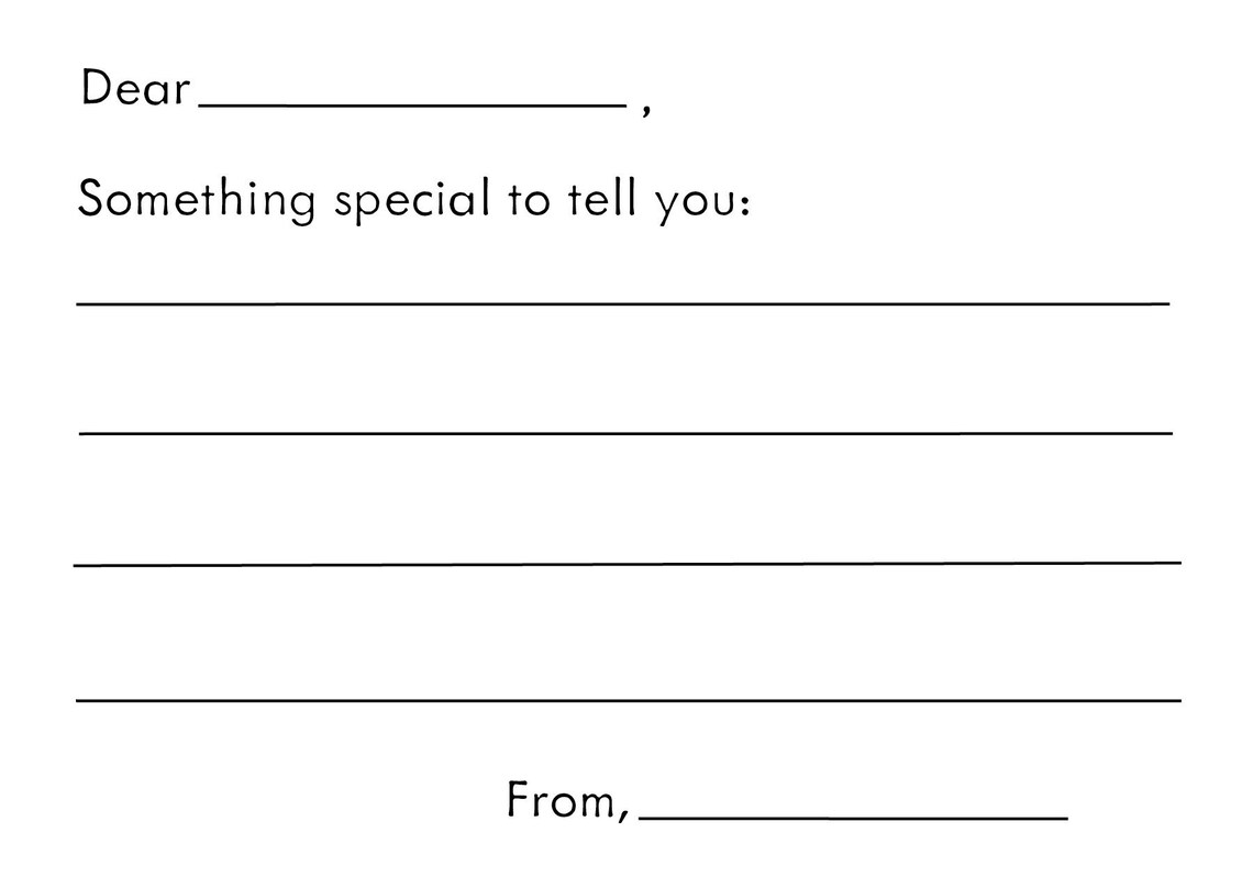 Printable Postcards DIGITAL DOWNLOAD 2 Designs Lined Etsy