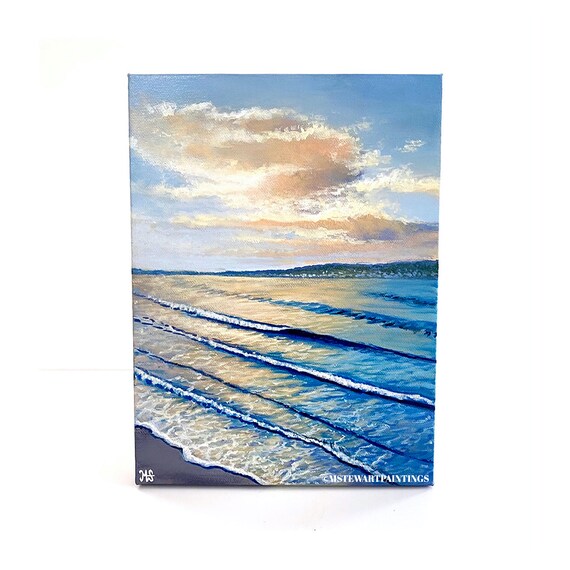 Beach Painting Original Seascape Painting Beach Painting Etsy UK