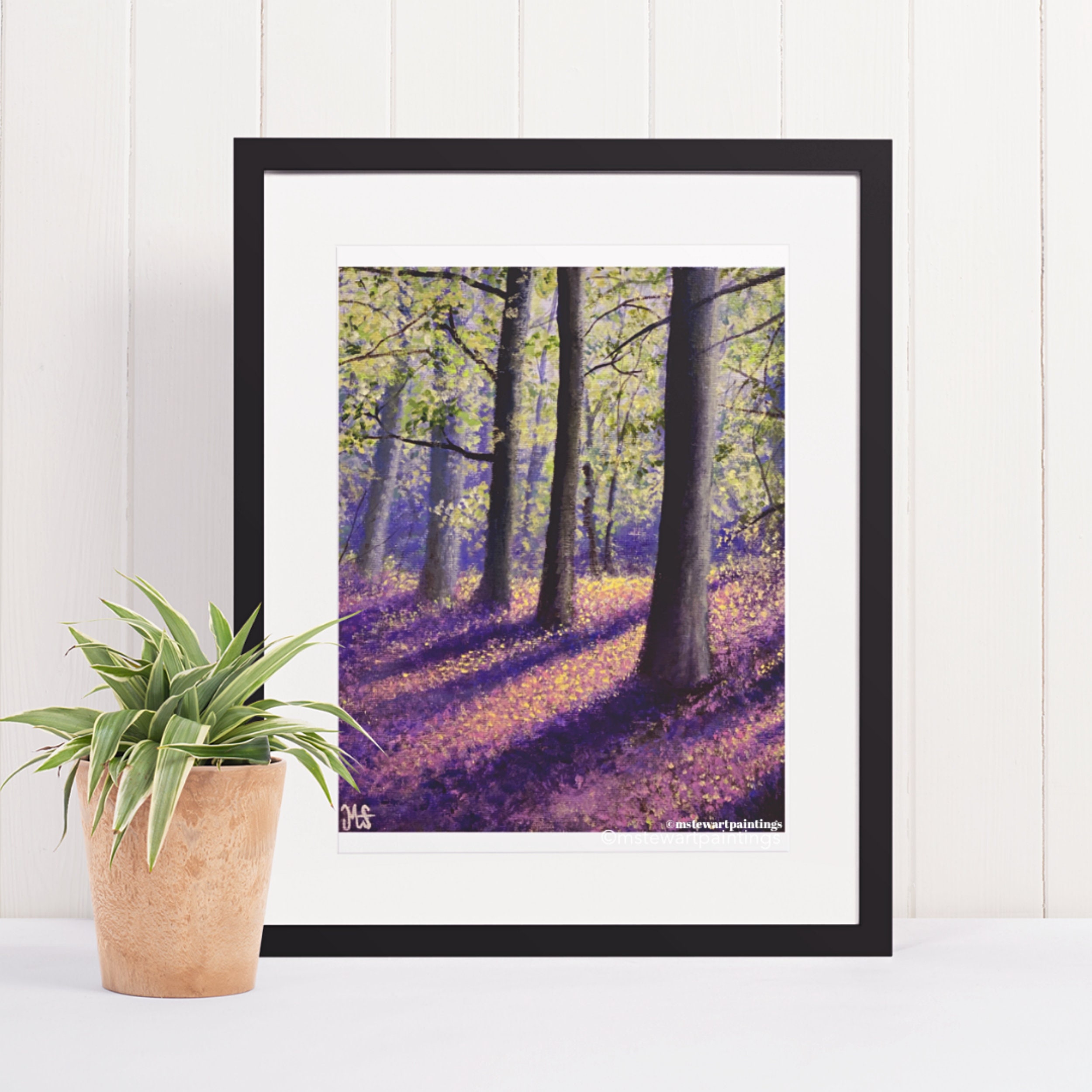 Bluebell print bluebells art print bluebell wall art Unique Etsy