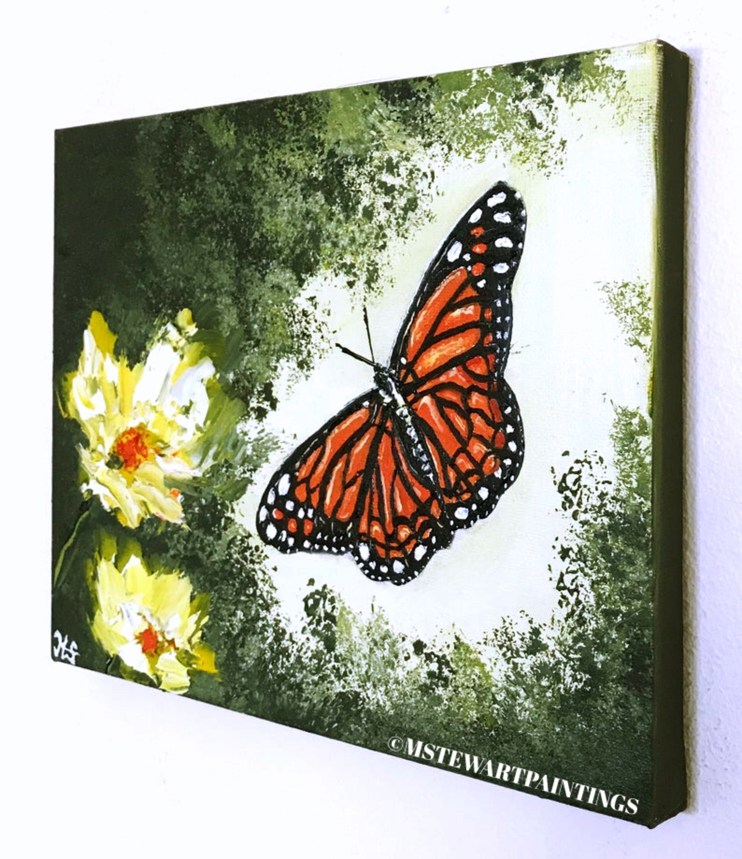 Butterfly Painting on Canvas Butterflies Original Butterfly Etsy UK