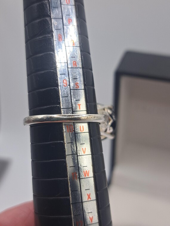 Sterling Silver Obsidian Solitaire Ring - image 7