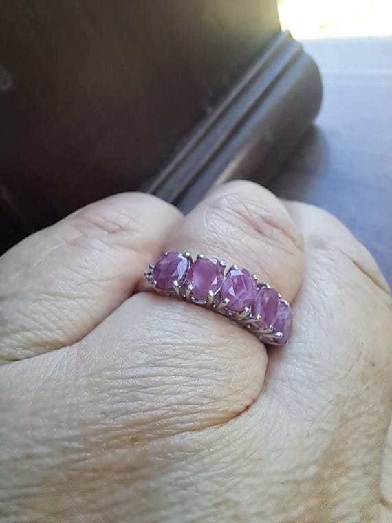 Sterling Silver Ruby Eternity Ring - image 4
