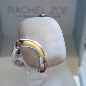 Vintage Sterling Silver Mother of Pearl Ring