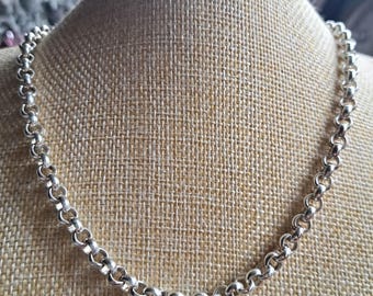 Catena Uomo In Argento Sterling 925 - Tipo Belcher, 26 Pollici (66cm), 66.2g, Pesante, Old English Jewellers