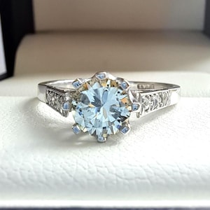 Art Deco Platinum Diamond Solitaire Ring