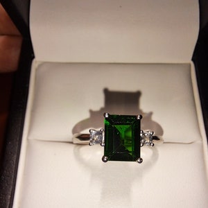 Sterling Silver Chrome Diopside Ring