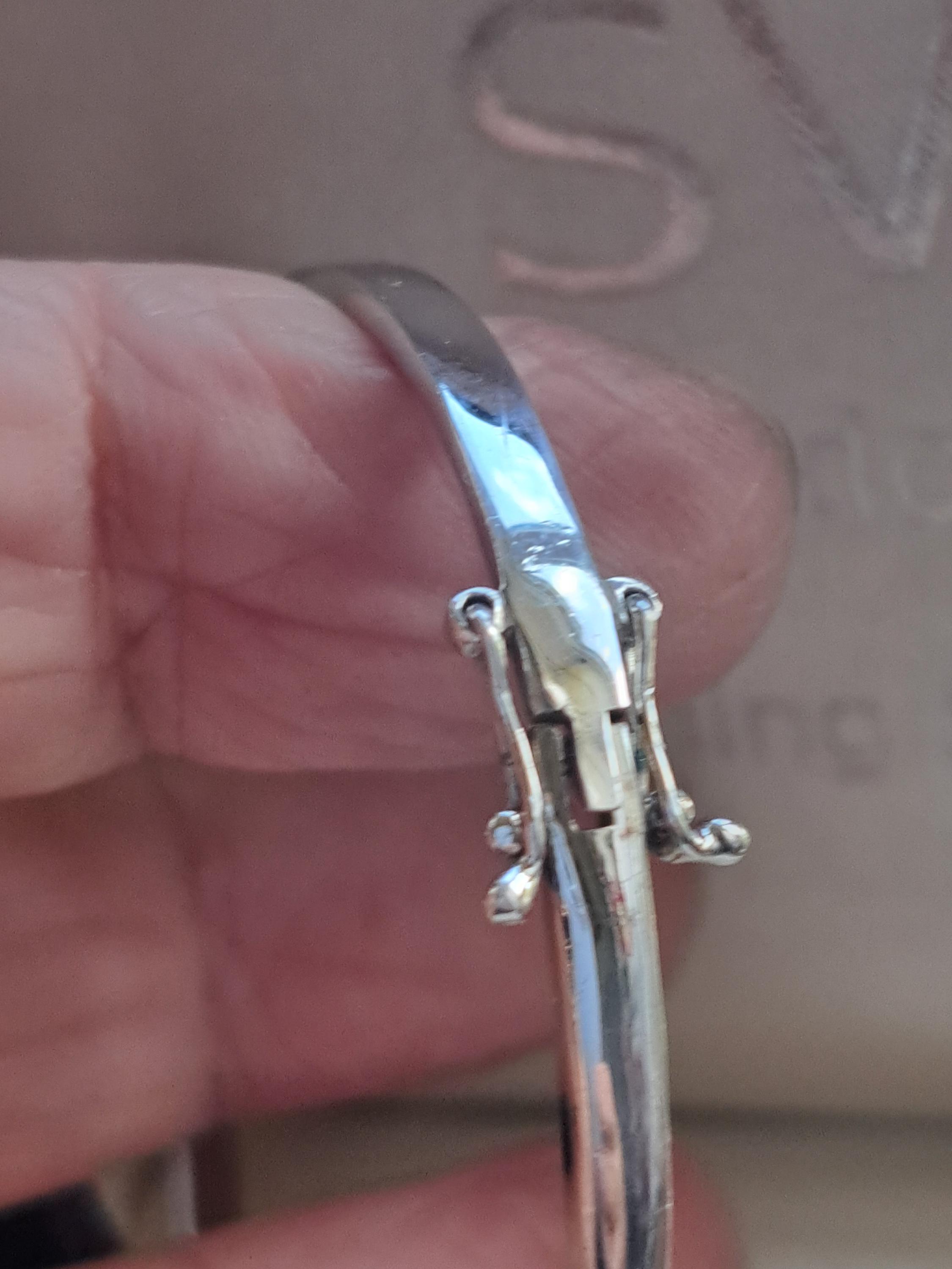 Hallmarked Sterling Silver Beaverbrooks CZ Bangle - Etsy Canada