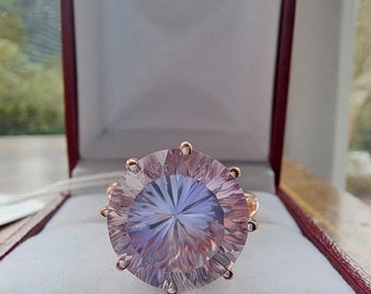 Rose Gold Vermeil Amethyst Solitaire Ring